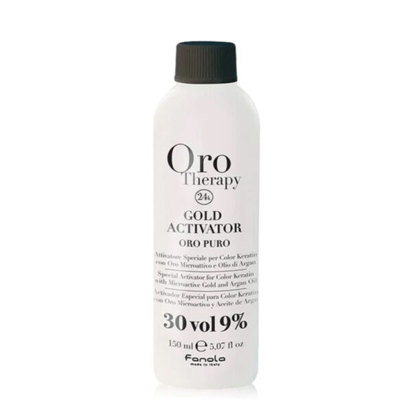 Активатор Fanola Orotherapy Gold Oro Puro с микрочастицами золота и аргановым маслом, 30 vol, 9%, 150 мл