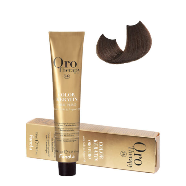 Безаммиачная крем-краска Fanola Orotherapy Color Keratin Oro Puro, тон 5.14, 100 мл