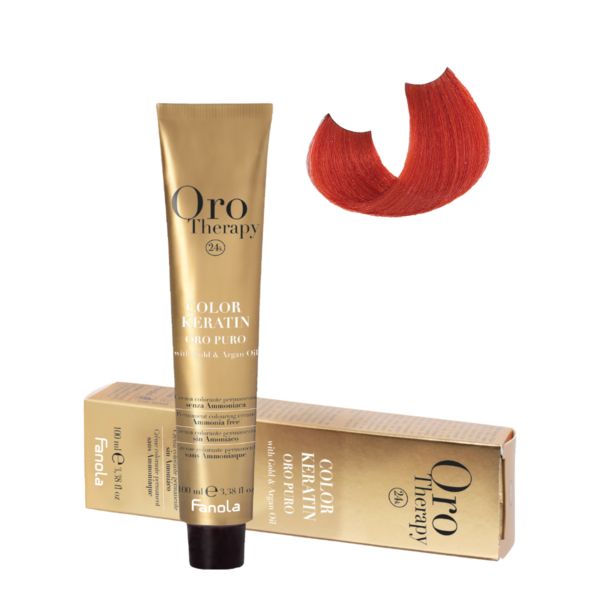 Безаммиачная крем-краска Fanola Orotherapy Color Keratin Oro Puro, тон 7.606, 100 мл
