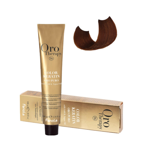 Безаммиачная крем-краска Fanola Orotherapy Color Keratin Oro Puro, тон 8.4, 100 мл