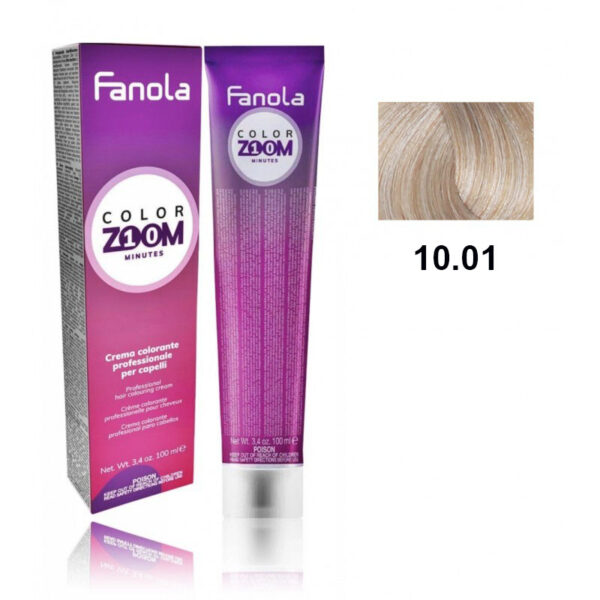 Крем-краска для волоc Fanola Color Zoom быстрого действия (10 мин.), оттенок 10.01
