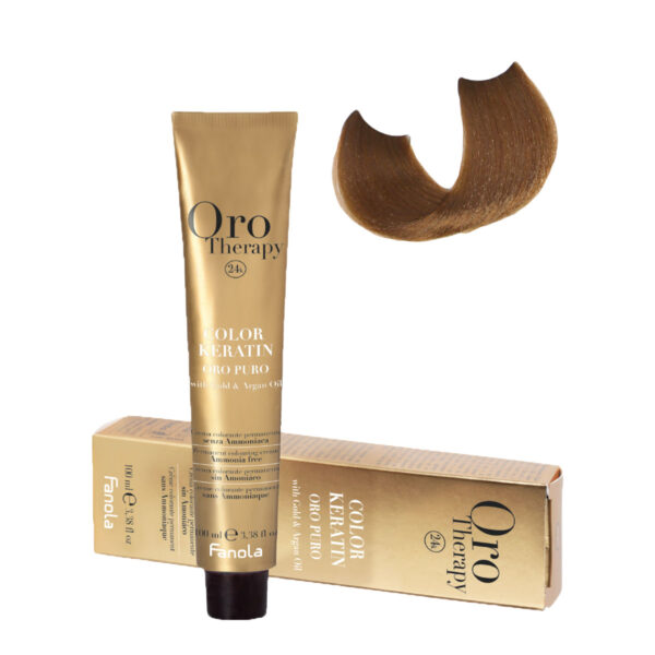 Безаммиачная крем-краска Fanola Orotherapy Color Keratin Oro Puro, тон 7.34, 100 мл