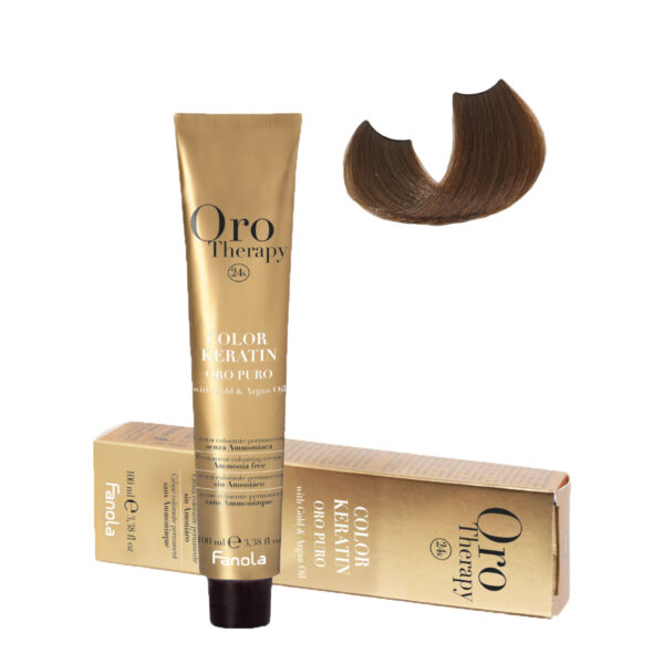 Безаммиачная крем-краска Fanola Orotherapy Color Keratin Oro Puro, тон 6.3, 100 мл
