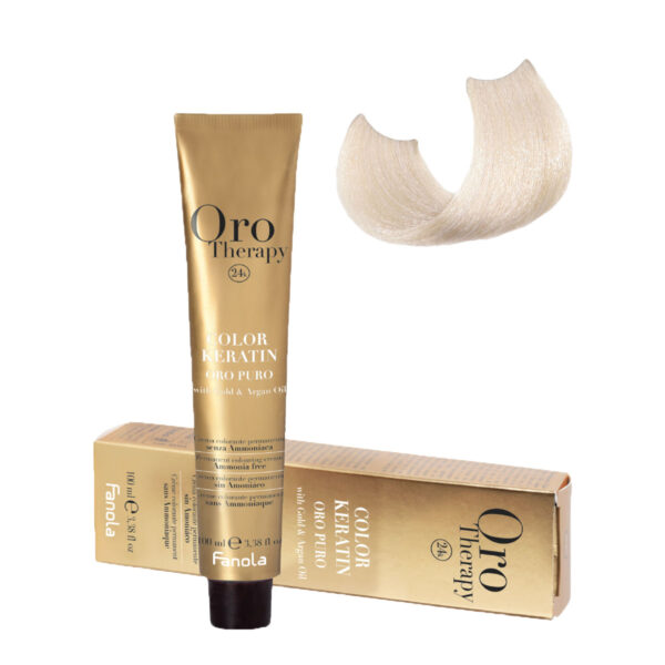 Безаммиачная крем-краска Fanola Orotherapy Color Keratin Oro Puro, тон 10.1 extra, 100 мл