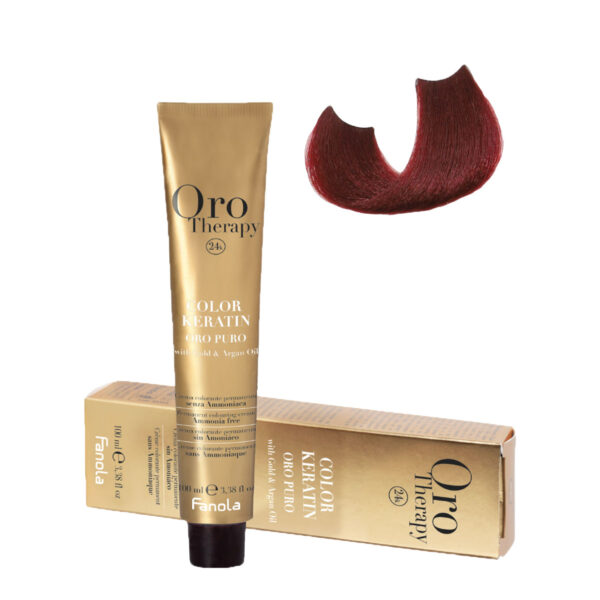 Безаммиачная крем-краска Fanola Orotherapy Color Keratin Oro Puro, тон 5.606, 100 мл