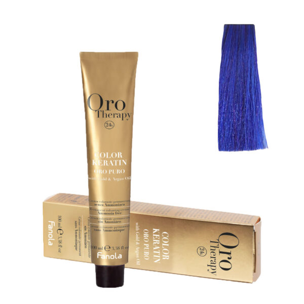 Безаммиачная крем-краска Fanola Orotherapy Color Keratin Oro Puro, Корректор синий, 100 мл