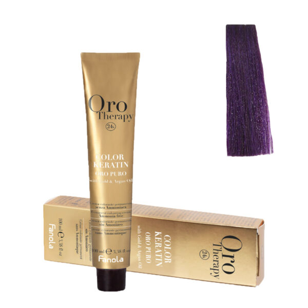 Безаммиачная крем-краска Fanola Orotherapy Color Keratin Oro Puro, Корректор фиолетовый, 100 мл