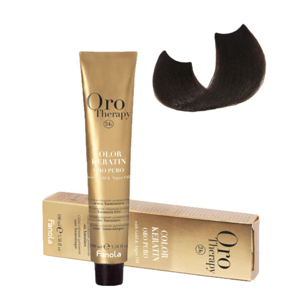 Безаммиачная крем-краска Fanola Orotherapy Color Keratin Oro Puro, тон 6.00, 100 мл