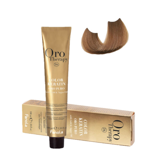 Безаммиачная крем-краска Fanola Orotherapy Color Keratin Oro Puro, тон 8.14, 100 мл