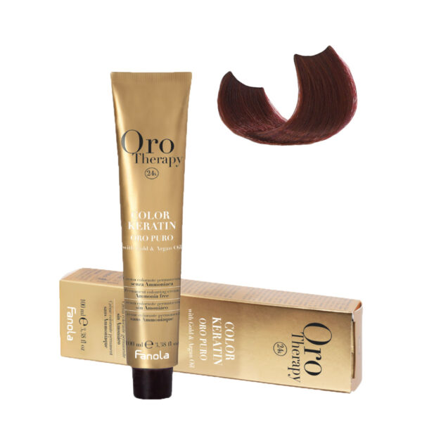 Безаммиачная крем-краска Fanola Orotherapy Color Keratin Oro Puro, тон 6.5, 100 мл